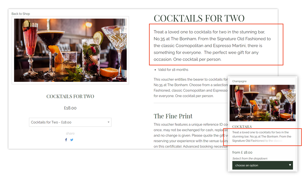 Gift elements - marketing description 2