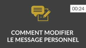 FR - 109 - Amend the personal message