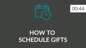 Schedule gifts