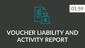 Voucher liability and activity report